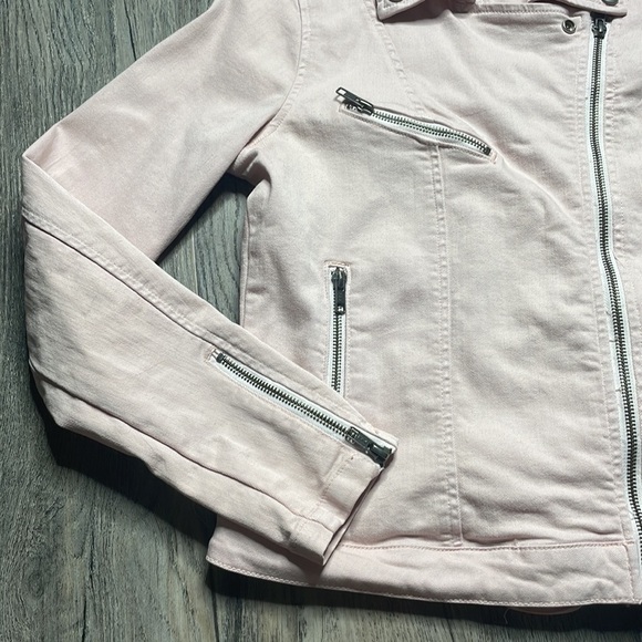Treasure & Bond Light Pink Motorcycle Jacket, size xs - Picture 4 of 10